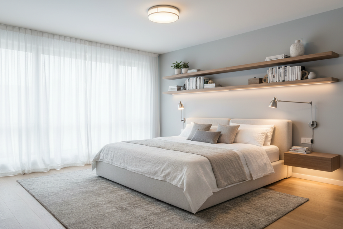 Elegant modern bedroom showcases how to choose bedroom lighting for a cozy and luxurious atmosphere