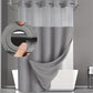 The Santorini Waffle Weave Shower Curtain Set