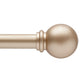 Curtain rod with spherical finial on a white background