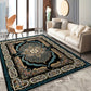 Decorative rug with intricate patterns in a living room setting