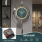 Wall clock with silent movement feature on a neutral background