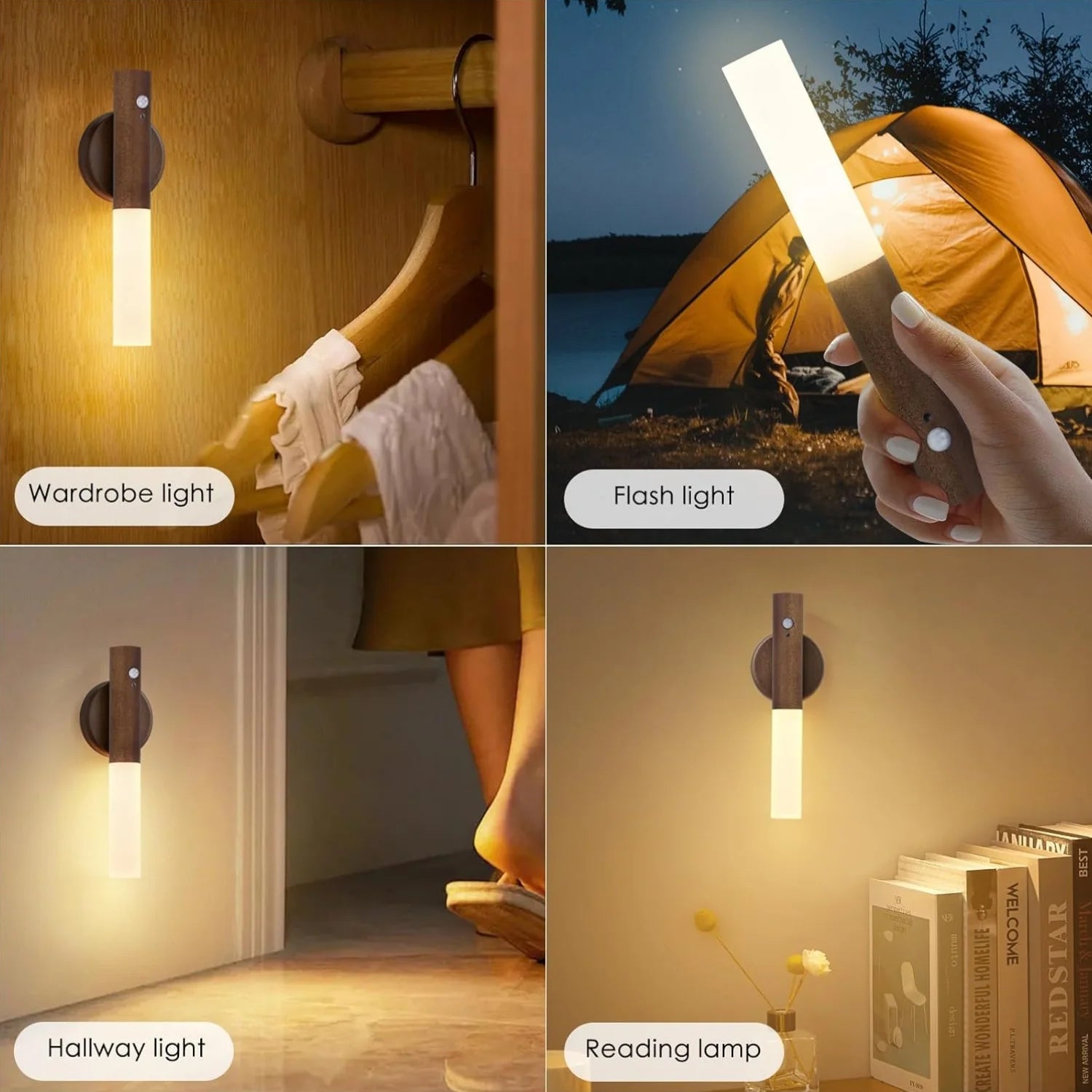 GlowSense™ Rechargeable Motion Sensor Wall Light Beige