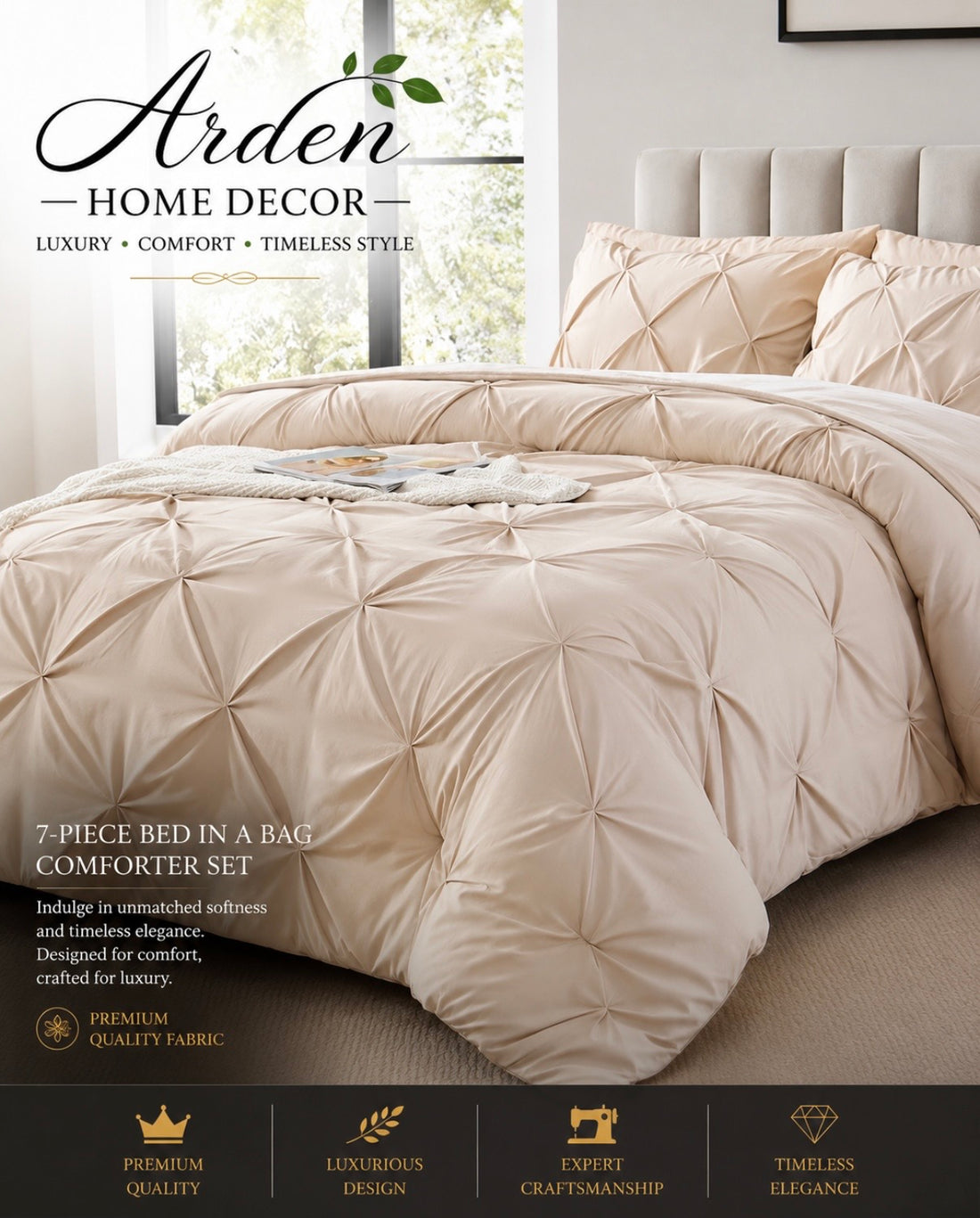 The Versailles Pleated Luxury Comforter Set