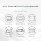 8-piece comforter set bed-in-a-bag with icons and text on a white background