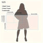 Measurement chart showing towel and washcloth sizes with a silhouette of a person for reference.