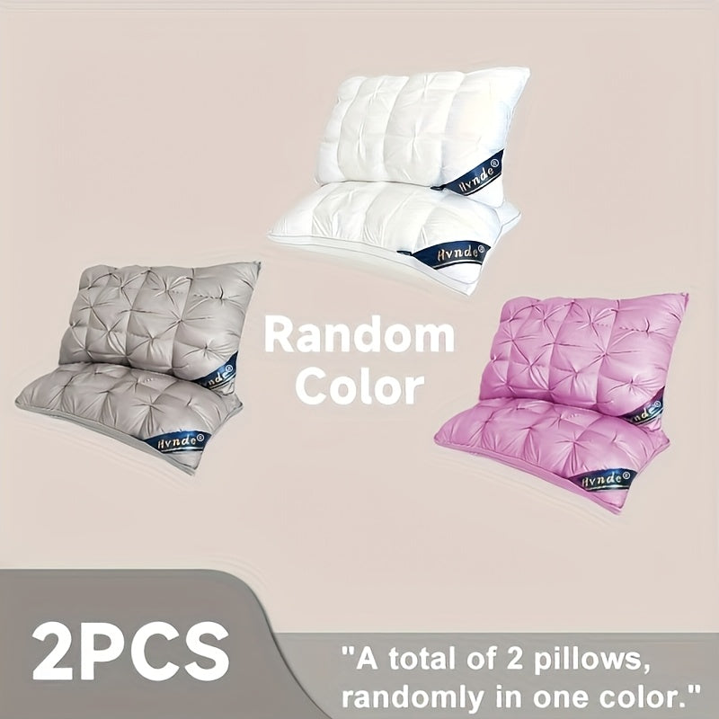 Three pillows in different colors on a beige background with 'Random Color' text and '2PCS' label.