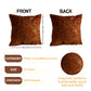 Decorative pillow with front and back views, measurements, and product details.