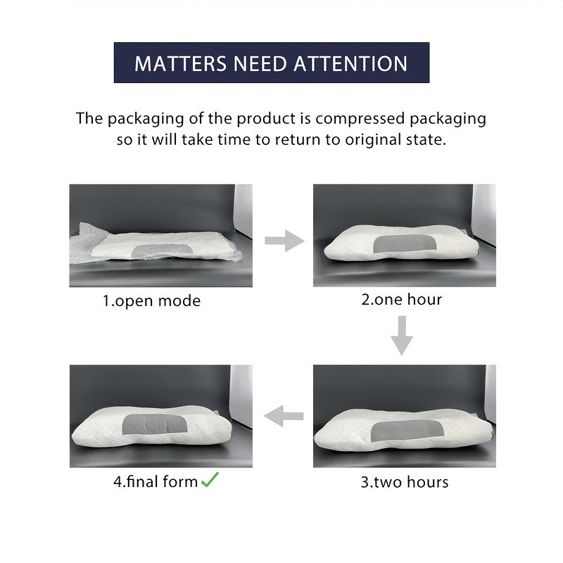 Illustration showing the process of a product returning to its original state after being compressed.