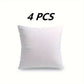 White pillow on a white background with '4 PCS' text above it