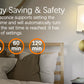 Wall sconce with energy saving features in a bedroom setting