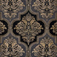 Decorative pattern with gold and black elements on a textured background