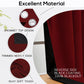 Red curtain with material features highlighted on a white background