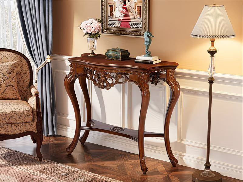 Kensington Bloom™ Victorian Half Moon Console Table