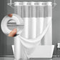 The Santorini Waffle Weave Shower Curtain Set