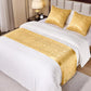Golden Royal Jacquard Satin Bed Runner